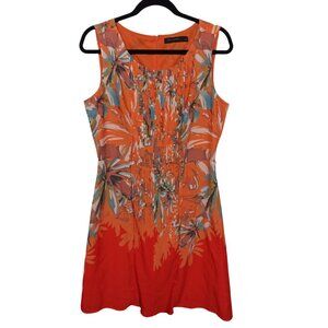 The Limited Dress Womens 8 Sheath Pleated Floral Tropical Summer Wedding Travel